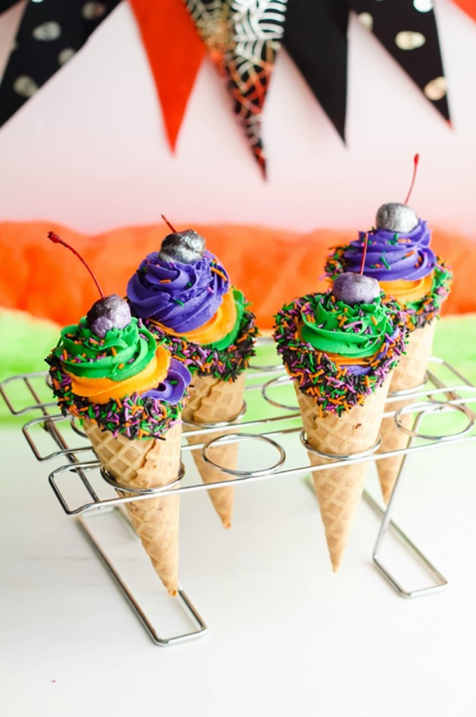 Halloween Cake Cones