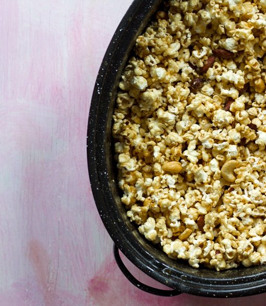best caramel corn recipe in a pot