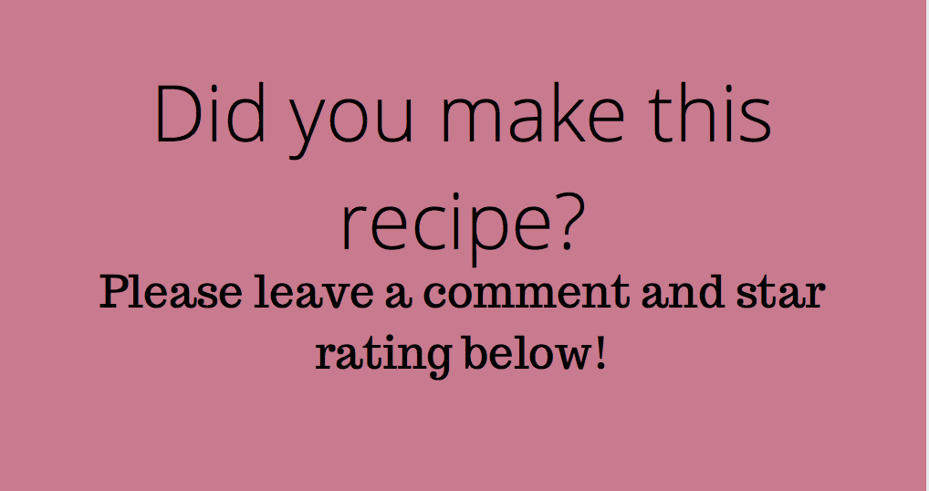 question asking "did you make this recipe"