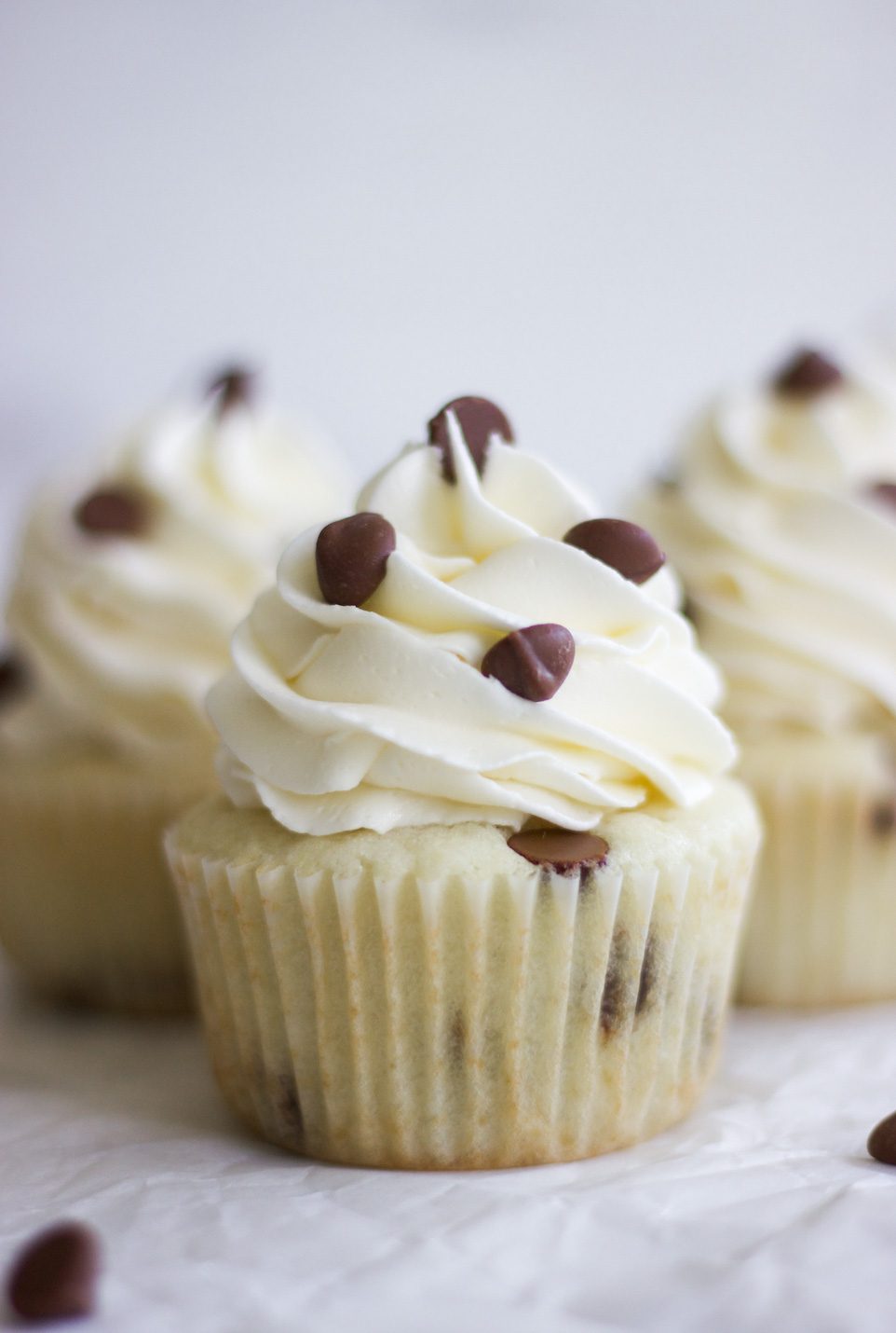 Vanilla Chocolate Chip Cupcakes - BAKED by Blair