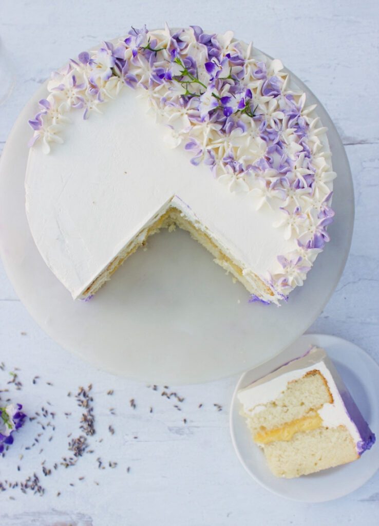Lavender Earl Grey Cake with Lavender Buttercream | Decorated Treats