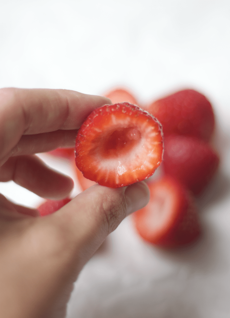 strawberry with core out