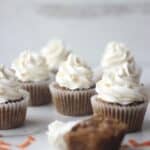 carrot cupcakes on table