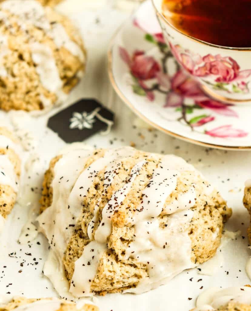 earl grey scones on a plate