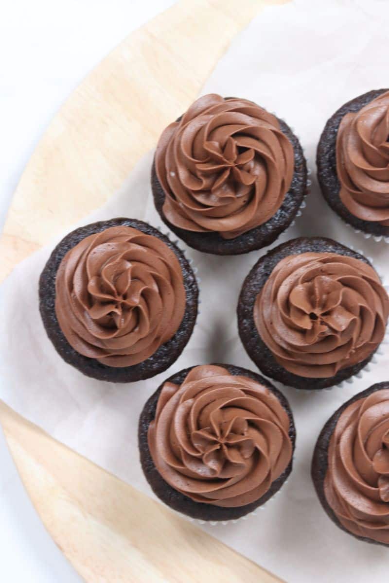 gluten free chocolate cupcakes on a plate