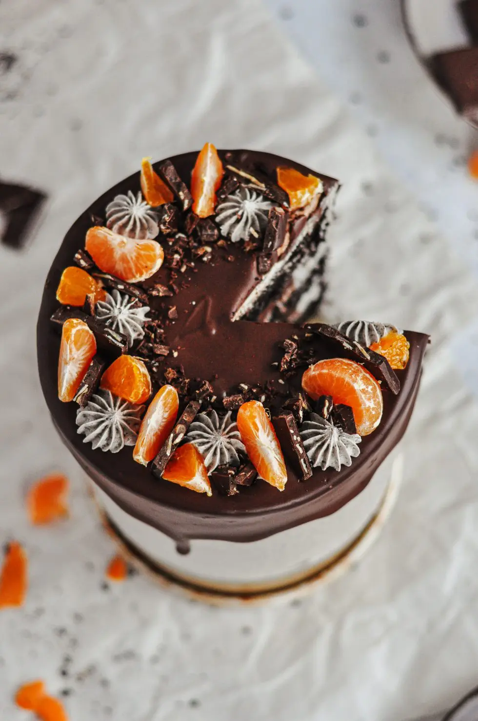 vegan christmas cakes recipes - chocolate orange cake