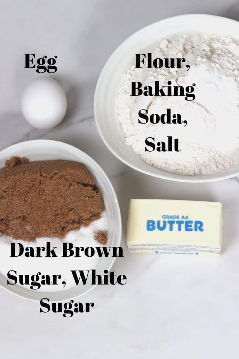 ingredients for chocolate chipless cookies