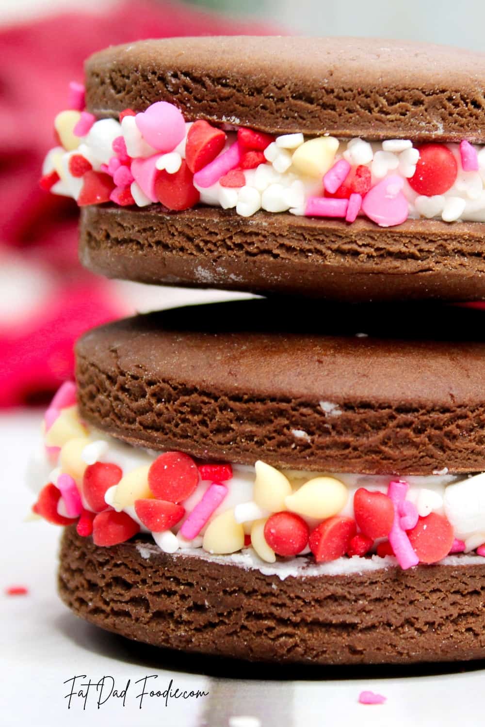 chocolate valentine sandwich cookie