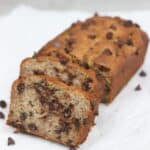 picture of banana bread with slices cut