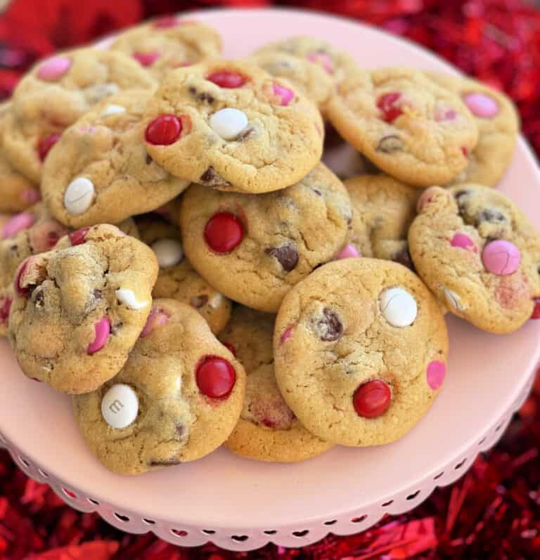 valentine cookies on a plate