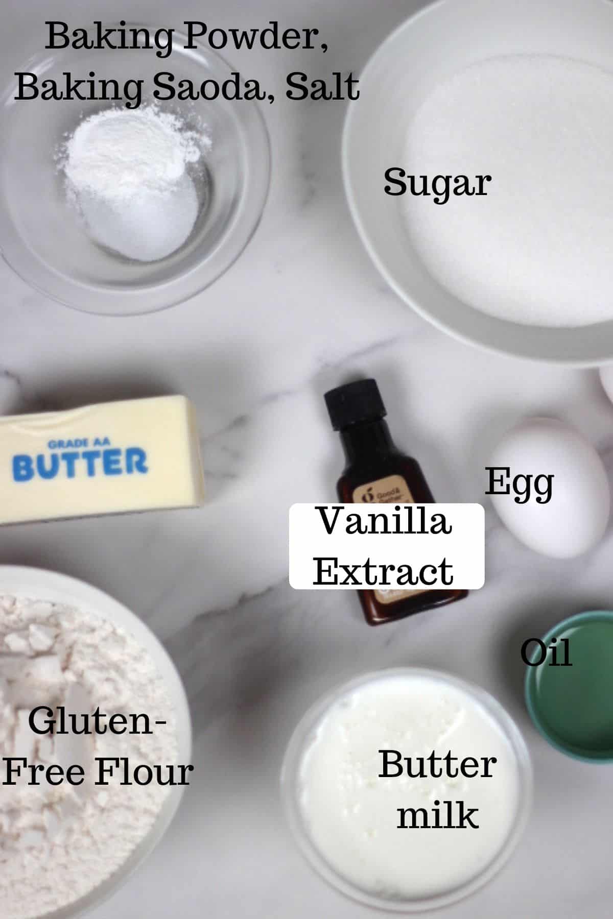 ingredients needed to make gluten-free funfetti cake